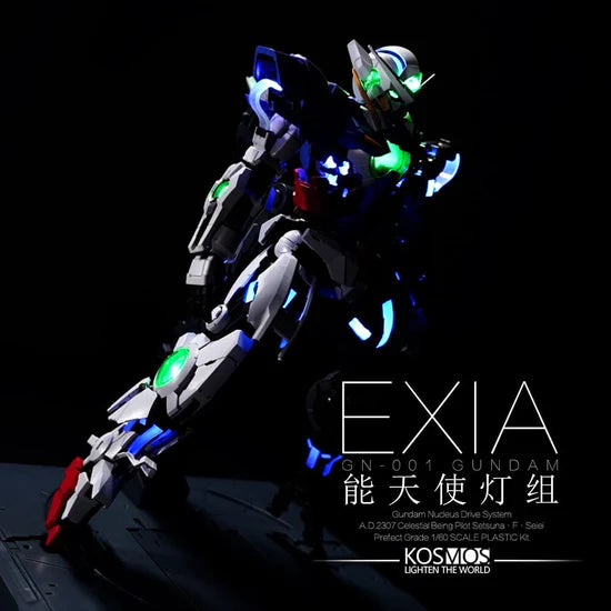 KOSMOS PG 1/60 GN-001 Gundam EXIA Light System GN Drive Sync LEDs