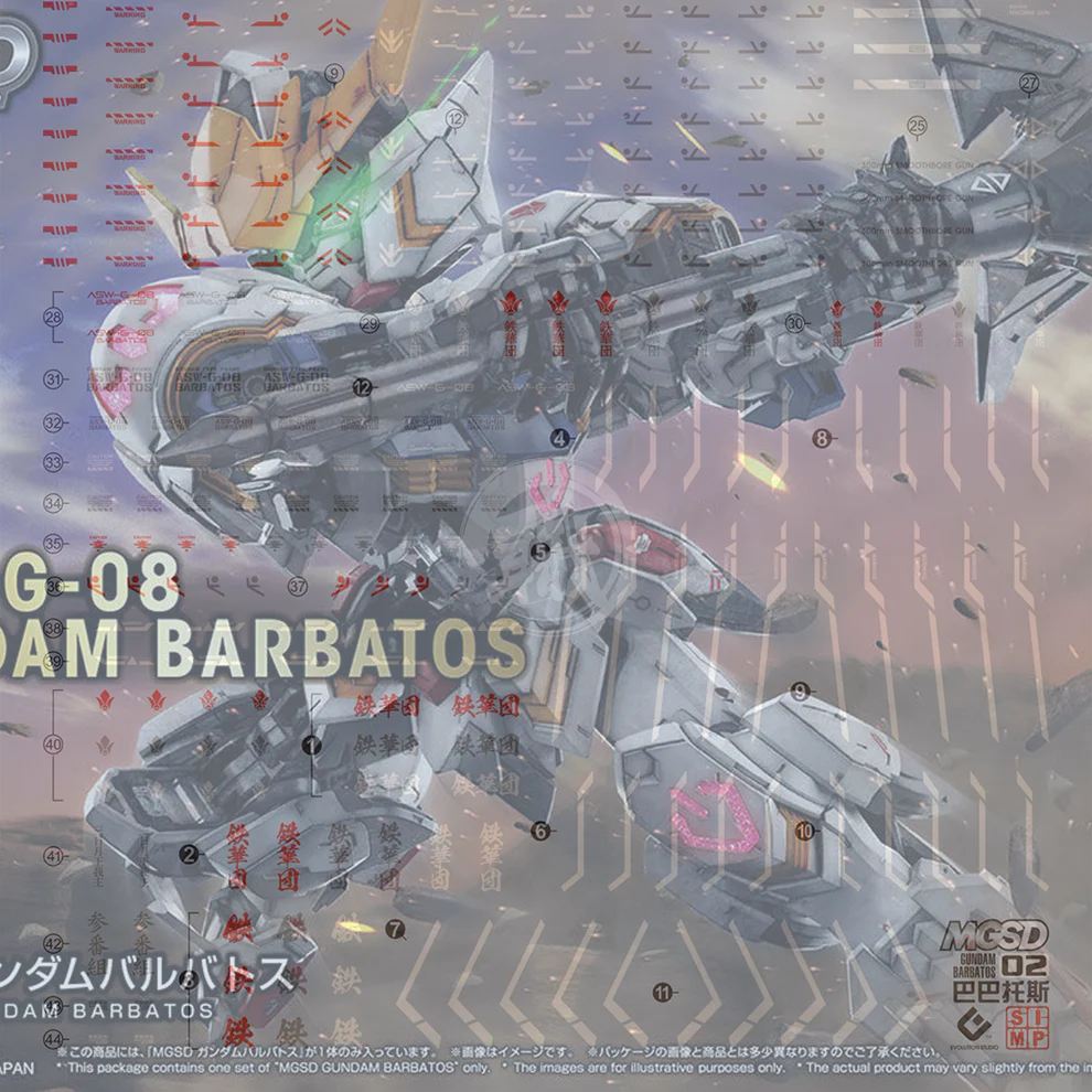 EVO MGSD Gundam Barbatos Waterslide Decals [UV]
