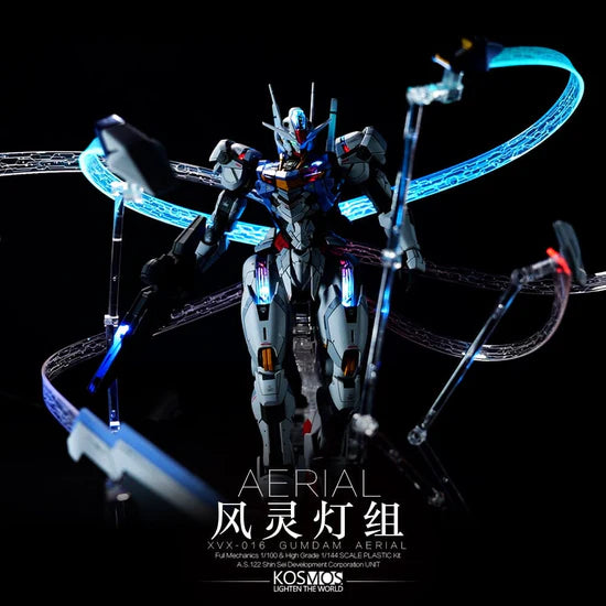 KOSMOS FM 1/100 Gundam Aerial Phantom Light Set, Fin Funnel with stand