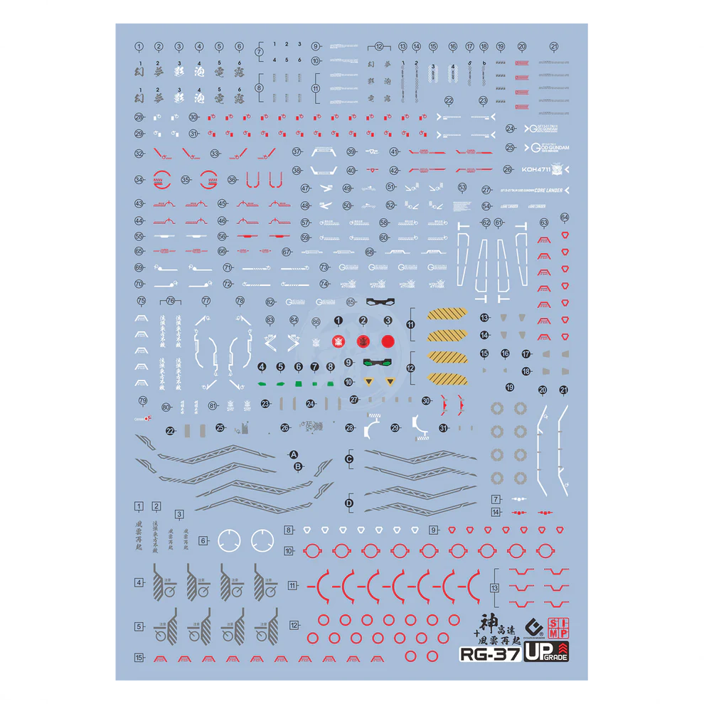 EVO RG God Gundam Waterslide Decals [UV]