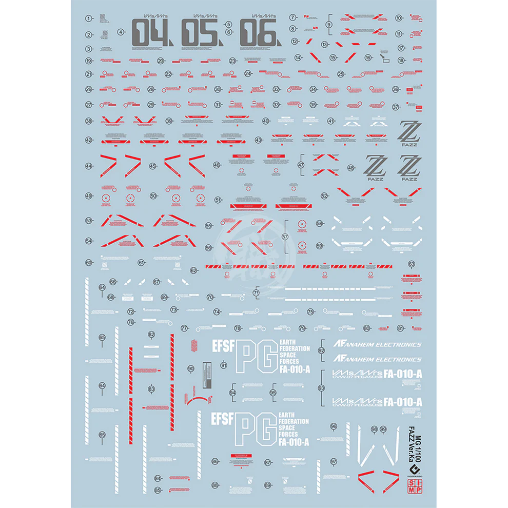 EVO MG FAZZ [Ver.Ka] Waterslide Decals [UV]