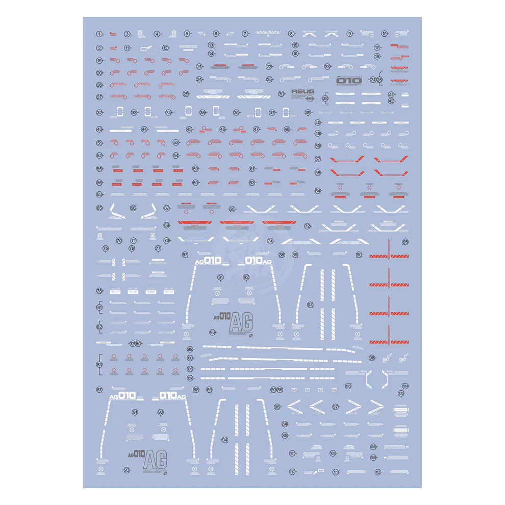 EVO MG ZZ / Enhanced ZZ Gundam Ver.Ka Waterslide Decals [UV]
