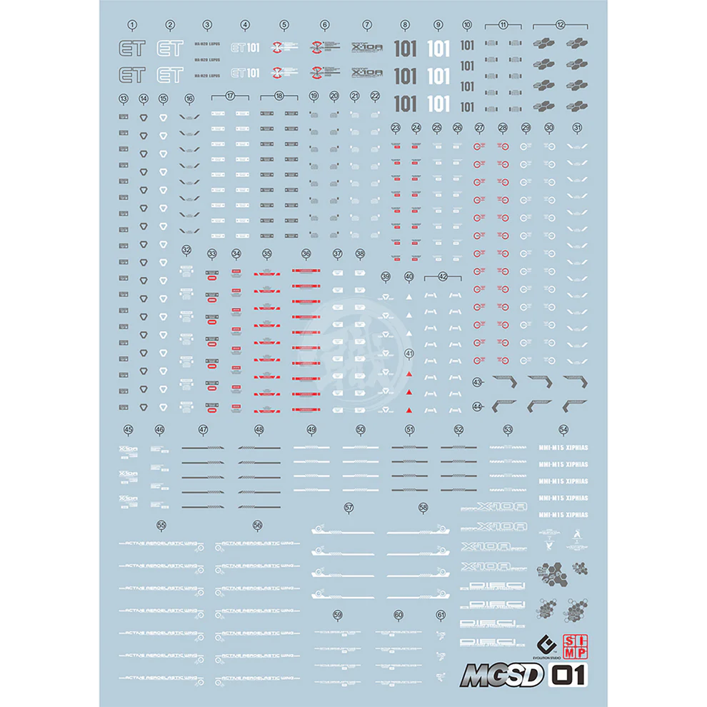 EVO MGSD Freedom Gundam Waterslide Decals [UV]