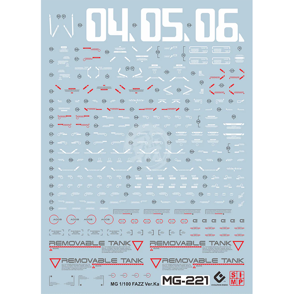 EVO MG FAZZ [Ver.Ka] Waterslide Decals [UV]
