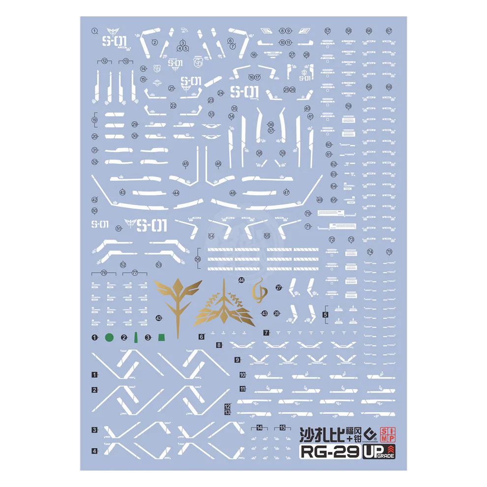 EVO RG Sazabi Waterslide Decals [Regular Ver + Side FF]